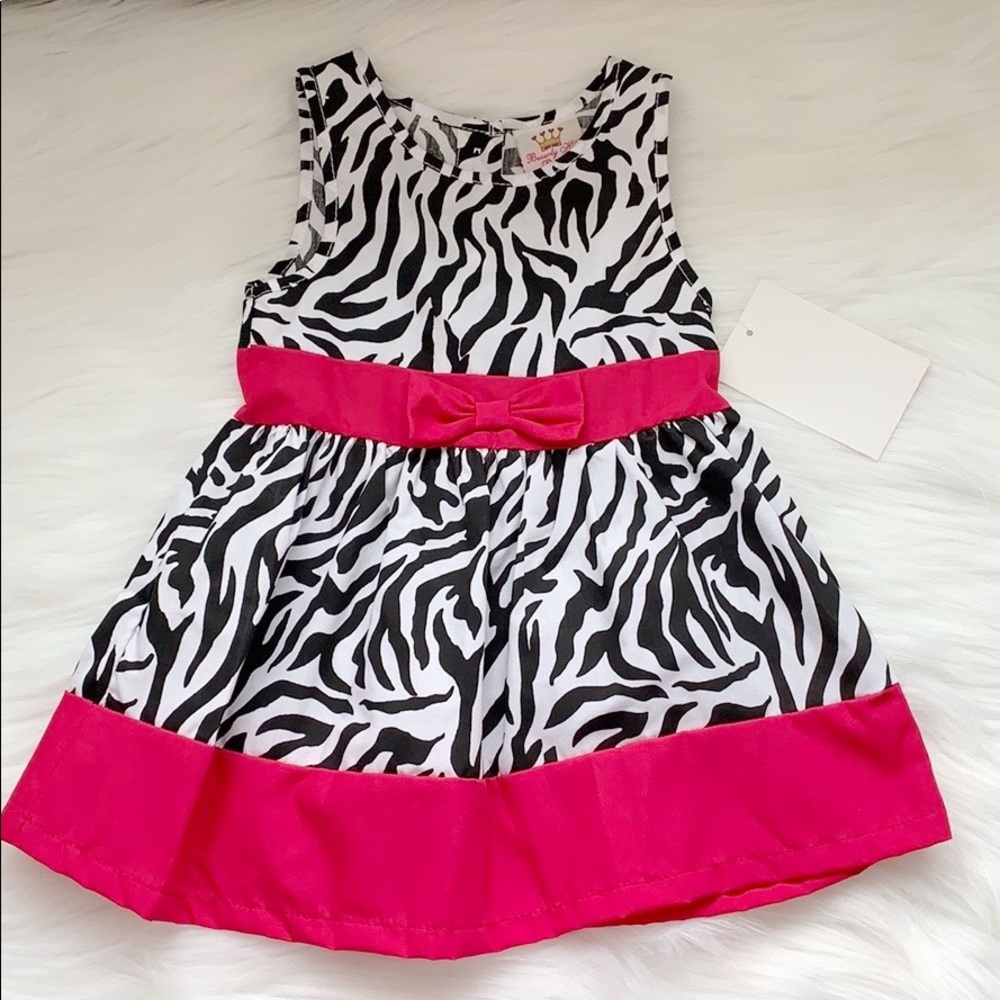 Beverly Hills Princess Hot Pink/ Zebra Print Dress